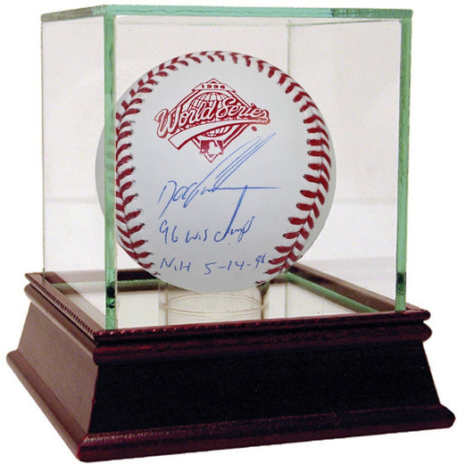 Dwight Gooden Signed 1996 World Series Baseball w/ 96 WS Champs NH 5-14-96 Inscriptions