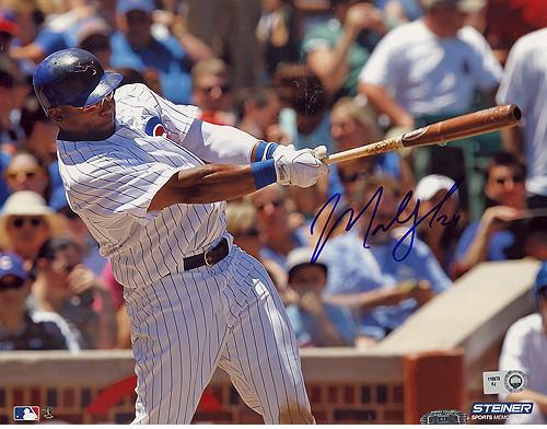 Marlon Byrd Chicago Cubs Home Jersey Swing Horizontal 8x10 Photo (MLB Auth)