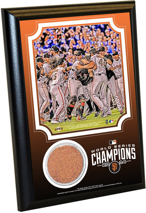 San Francisco Giants 2014 World Series 4x6 Celebration Dirt Plaque