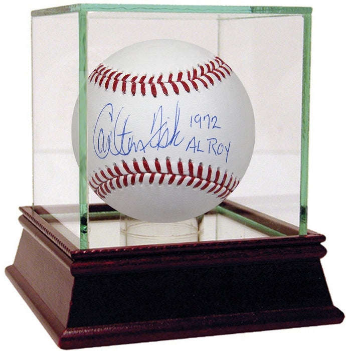 Carlton Fisk Signed MLB Baseball w/ 1972 AL ROY Insc