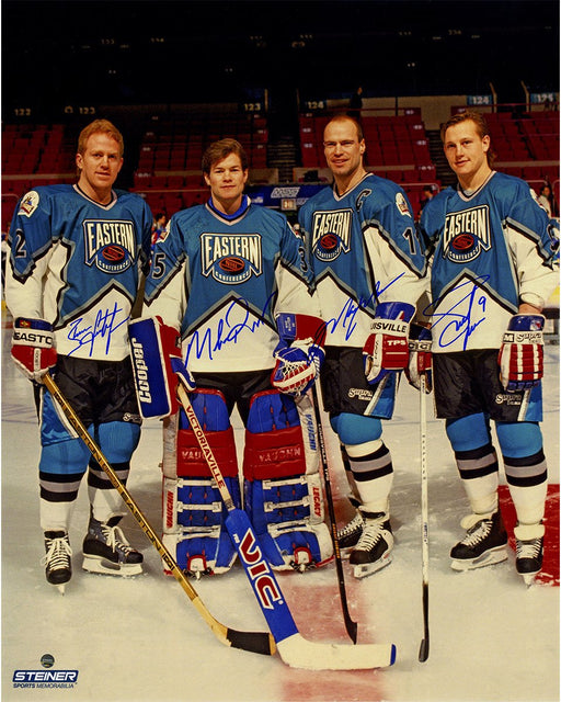 Adam Graves  Brian Leetch  Mike Richter & Mark Messier Signed 1994 All-Star 16x20 Photo