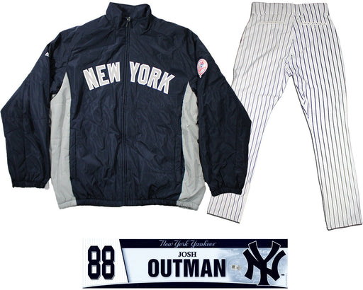 Joshua Outman Set - NY Yankees 2014 Season #88 Game Used Pants  Jacket and Nameplate (9/25/2014)