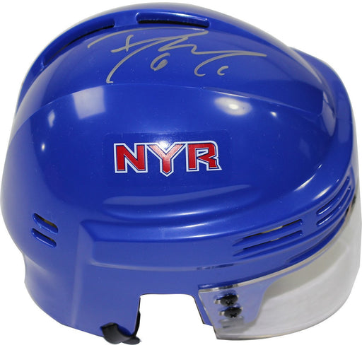 Dylan McIlrath Signed New York Rangers Blue Mini Helmet