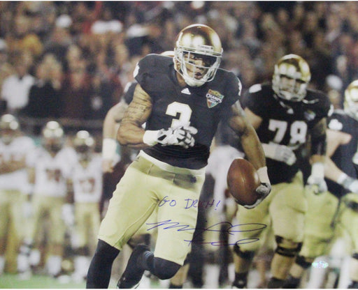 Michael Floyd Running with Ball Horizontal 16x20 Photo w/ "Go Irish" Insc.