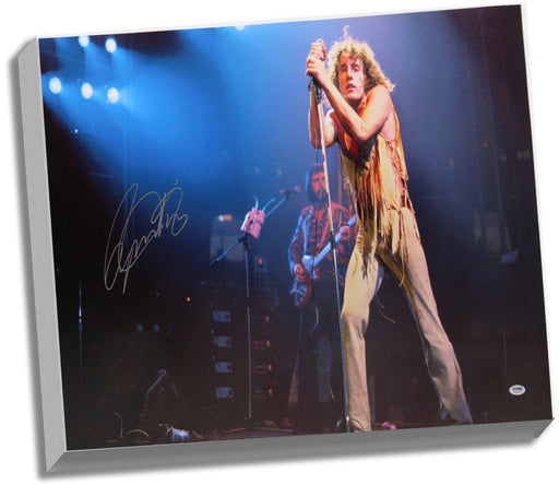 Roger Daltrey Signed 25x36 Canvas on Stage ( PSA/DNA Holo Only)