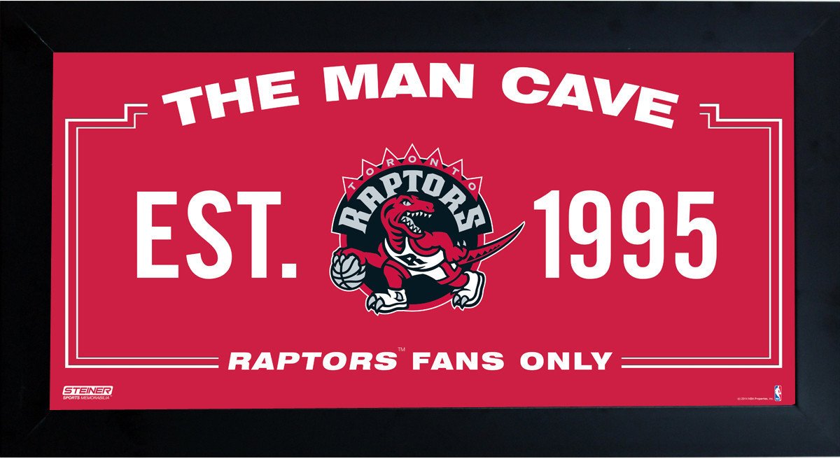 Toronto Raptors Man Cave Sign 6x12 Framed Photo