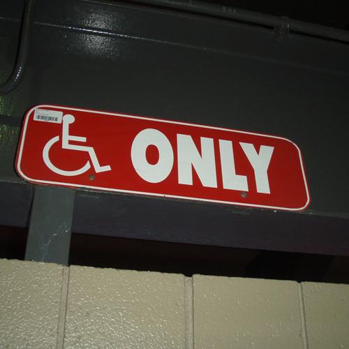 Handicap Only Sign From  Giants Stadium (8x24)