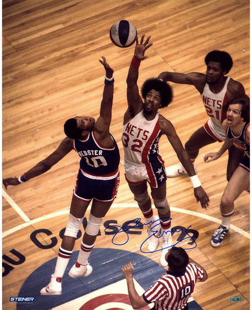 Julius Erving New York Nets Tip-off  Signed 16x20 Photo