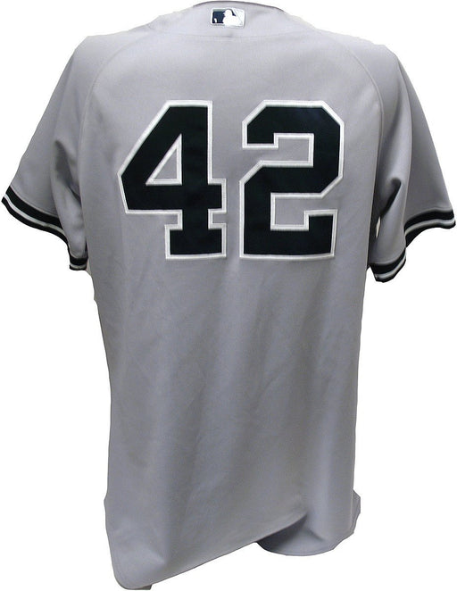 Mariano Rivera Jersey - NYY 2011 Game Worn #42 Grey Jersey (46) (FJ560728)