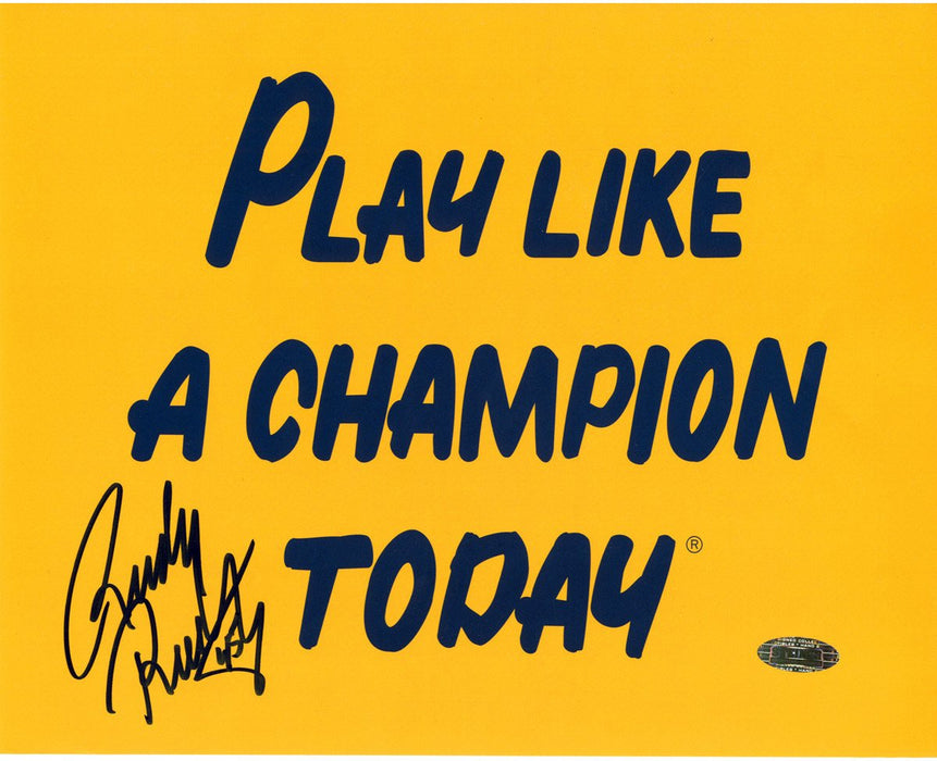 Rudy Ruettiger Play Like a Champion 8x10 Photo