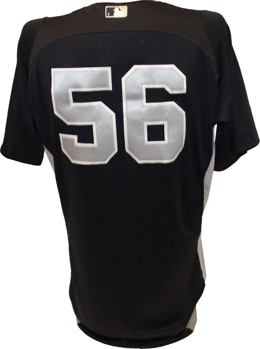 Tony Pena Jersey -  NY Yankees 2011 Game Worn #56 Spring Training Road Blue Jersey (44) (FJ483924)