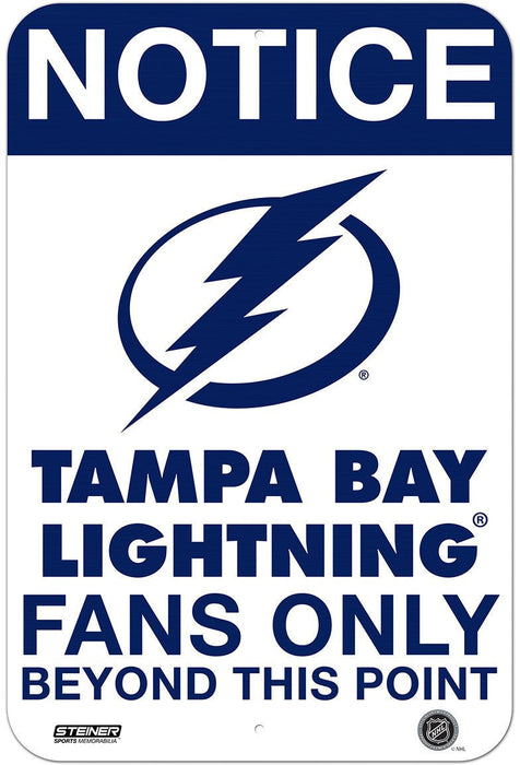 Tampa Bay Lightning Fans Only 8x12 Aluminum Sign