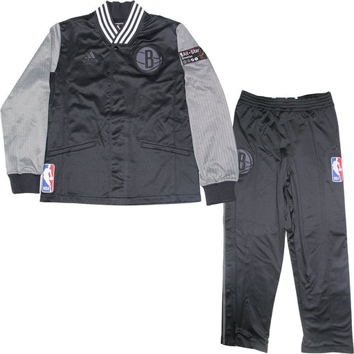 Alan Anderson Warmup Set - Brooklyn Nets 2014-2015 Season Game Used #6 Black and Grey Warmup Jacket w/ 2015 All Star Patch and Black Breakaway Pants Set