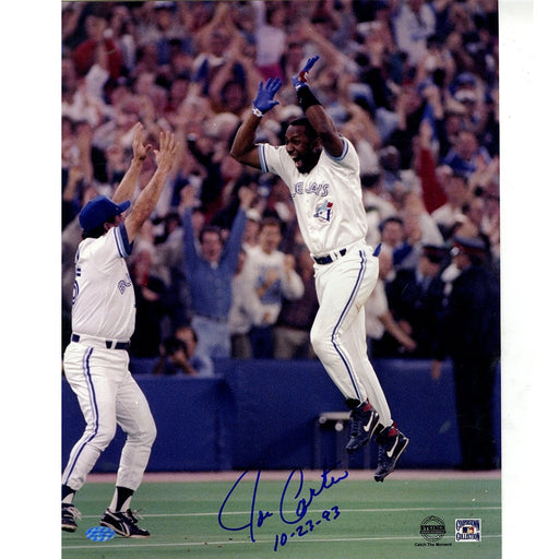 Joe Carter Signed 11x14 Photo w/ 10-23-93 Inscrip. FSC Auth