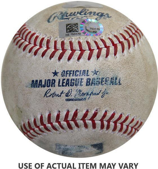 Royals at Yankees 9-05-2014 Game Used Baseball MLB Auth Derek Jeter 1-4 Career Hit nbr3 449