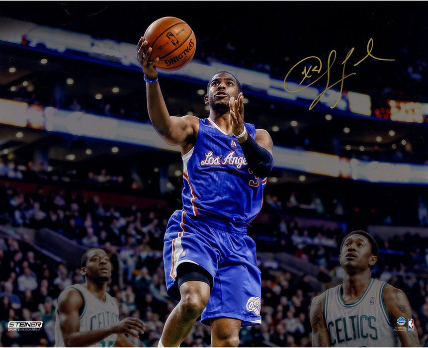 Chris Paul Signed Layup Against Boston Celtics 16x20 Photo