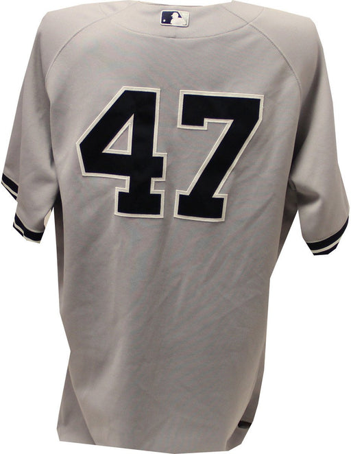 Ivan Nova  Jersey - NY Yankees 2012 Game Worn #47 Grey Jersey (4/11/2012) (0000001168) (FJ529830) (50)