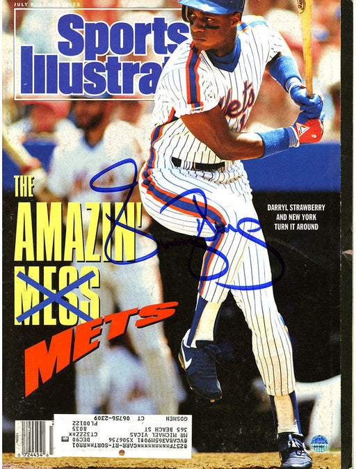 Darryl Strawberry Signed 7/9/90 Sports Illustrated Magazine