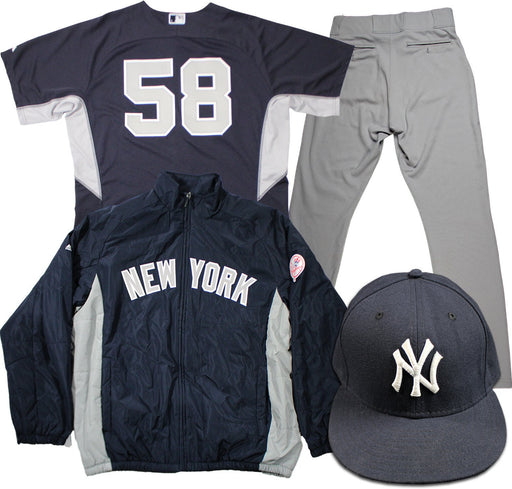 Larry Rothschild Set - NY Yankees 2014 Season #58 Team Issued Hat  BP Top  Pants  and Jacket (9/28/2014)