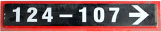 124-107 (Right Arrow) Section Sign From  Giants Stadium (87 1/4x19 1/4)