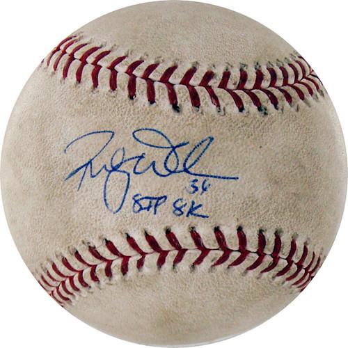 Randy Wells Signed Marlins at Cubs 5-11-2010 Game Used Baseball w/ "8 IP  8K" Insc. (MLB Auth)