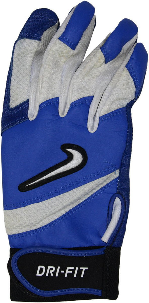 Mark Teixeira 2014 Game Used Blue/White Nike Dri-Fit Glove With Blue Palm