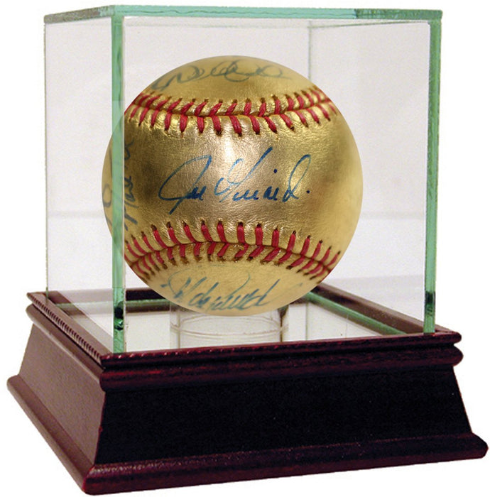 Mariano Rivera  Jorge Posada  Hideki Matsui  Alex Rodriguez  Mark Teixeira  Joe Girardi   Derek Jeter & Andy Pettitte  Signed 24k Gold 2009 World Series Baseball