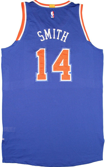 Jason Smith Jersey - NY Knicks 2014-2015 Game Used #14 Blue/Orange Jersey (3XL)