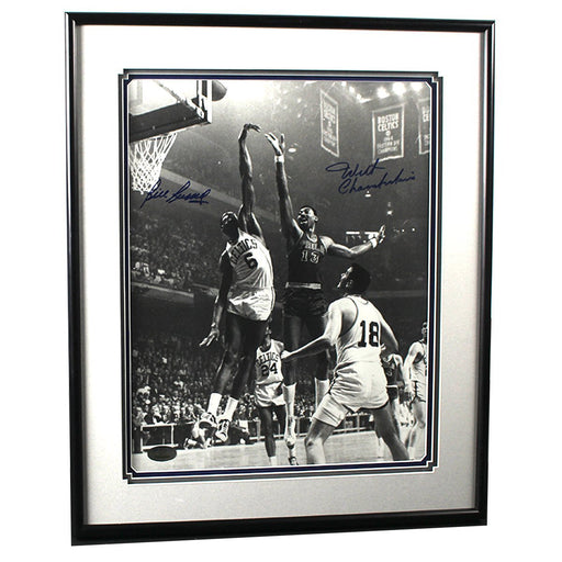 Bill Russell and Wilt Chamberlain Dual Signed 16x20 Photo Beckett