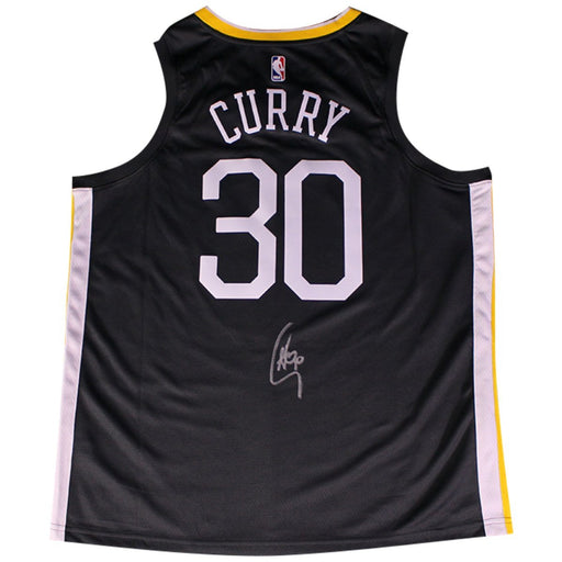 Stephen Curry Signed Golden State Warriors Nike Grey Swingman Jersey Statement Edition