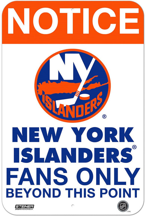 New York Islanders Fans Only 8x12 Aluminum Sign