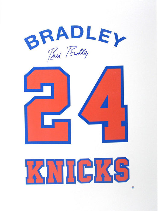 Bill Bradley Signed Retired Number 26x36 Canvas