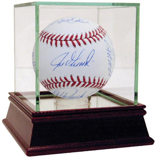 Jorge Posada  Andy Pettitte  Hideki Matsui  Mariano Rivera  Mark Teixeira  Johnny Damon  Joe Girardi  Alex Rodriguez & Derek Jeter Signed 2009 World Series Logo Baseball