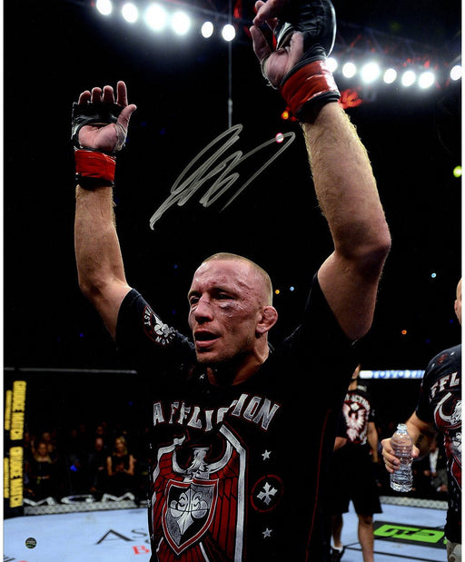 Georges St. Pierre Signed 16x20 Fight Photo