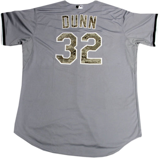 Adam Dunn White Sox Game Used Grey Camo Jersey 5/18/2013 EK373836