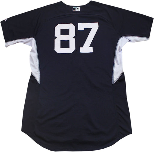 Francisco Arcia Jersey - NY Yankees 2014 Spring Training Game Used#87 Home BP Top (HZ102079) (Size 46)