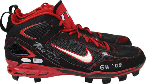 Mark Teixeira Signed 2014 Game Used Black & Red Cleat Pair w/ "GU '08" insc Size: 13.5