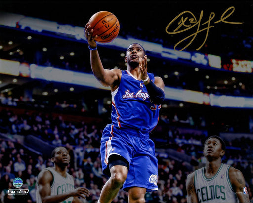 Chris Paul Signed Layup Against Boston Celtics 8x10 Photo