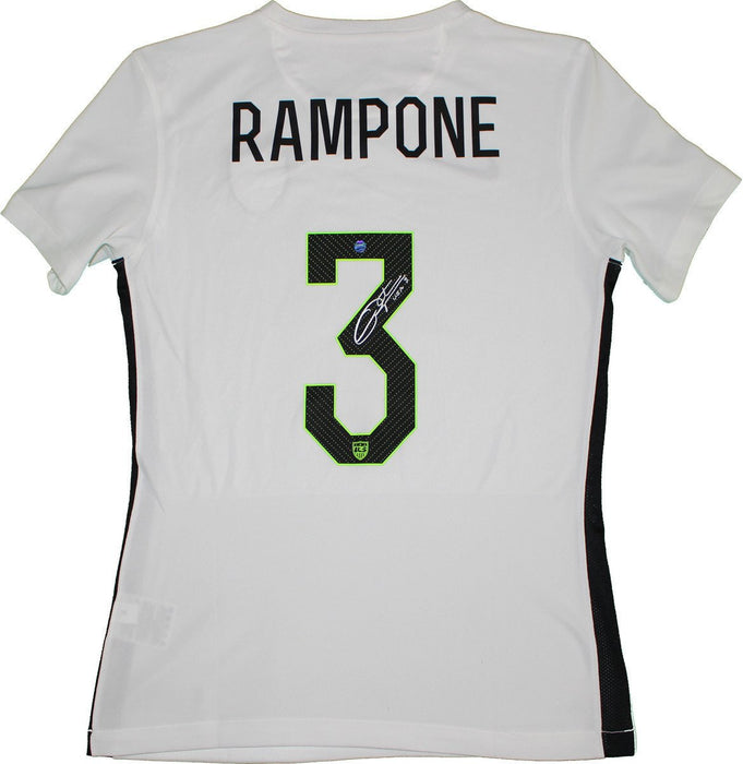 Christie Rampone Signed USA Women's Home White Nike Star Jersey