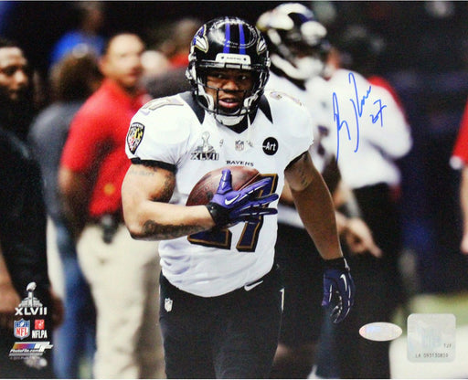 Ray Rice Signed Warming Up Before Super Bowl 8x10 Photo