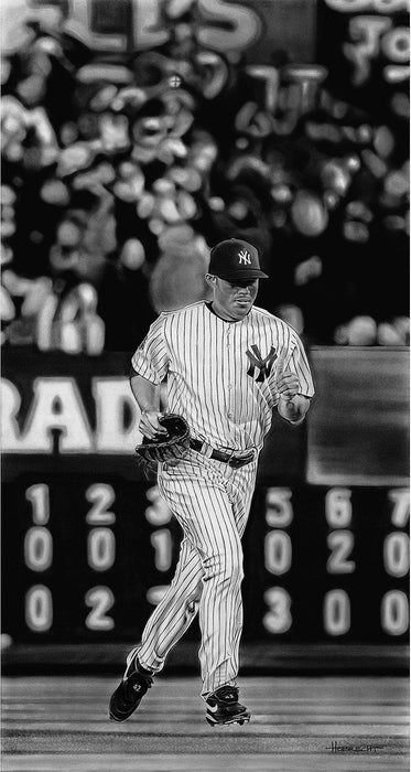 Mariano Rivera Uns 36x19 Canvas Art By Dave Hobrecht (Ltd of 100)