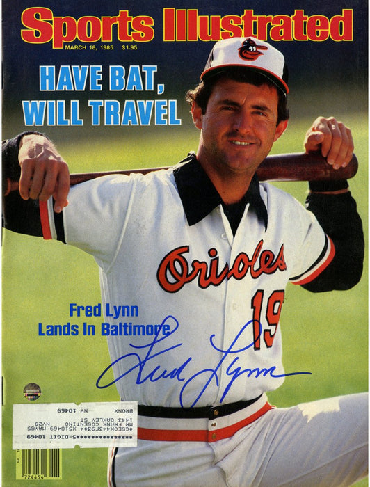 Fred Lynn Signed 3/18/85 Sports Illustrated Magazine