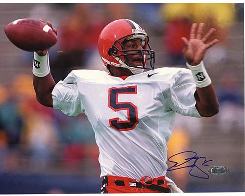 Donovan McNabb Syracuse Horizontal Passing Close Up 8x10 Photo