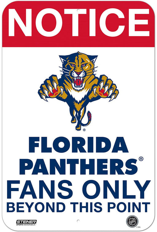 Florida Panthers Fans Only 8x12 Aluminum Sign