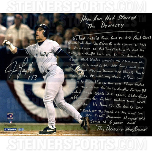 Jim Leyritz Signed Home Run Dynasty 16x20 Story Photo