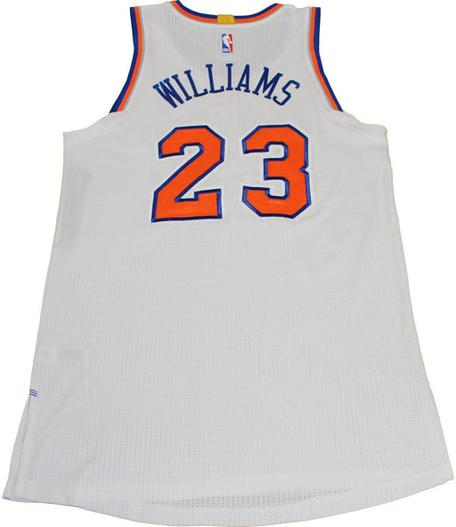 Derrick Williams New York Knicks 2015-16 Game Used #23 White Jersey (2/7/2016 vs. Denver Nuggets) (2XL) (NKN04901)