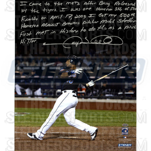 Gary Sheffield Signed New York Mets 500th Career HR 16x20 Story Photo