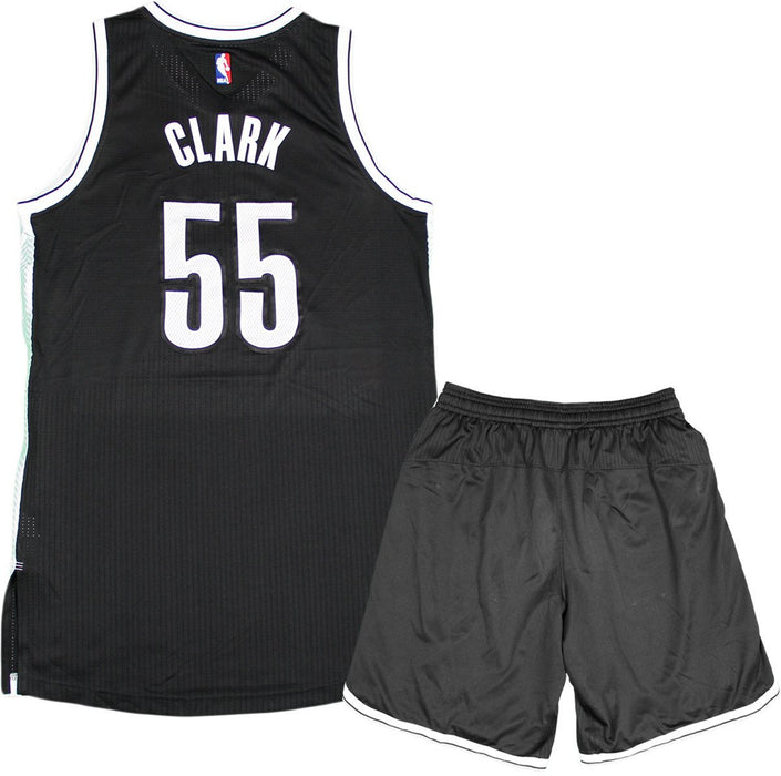 Earl Clark Uniform -Brooklyn Nets 2015 Playoff Game Used #55 Black Uniform (Round 1 Games 2 3 5)