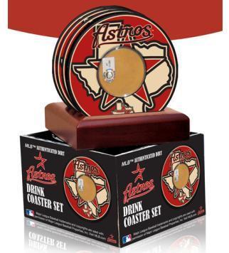 Houston Astros  Coasters w/ Game Used Dirt (Set of 4)