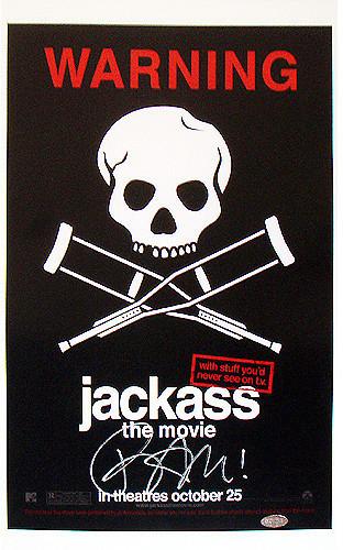 Bam Margera Signed Jackass Poster